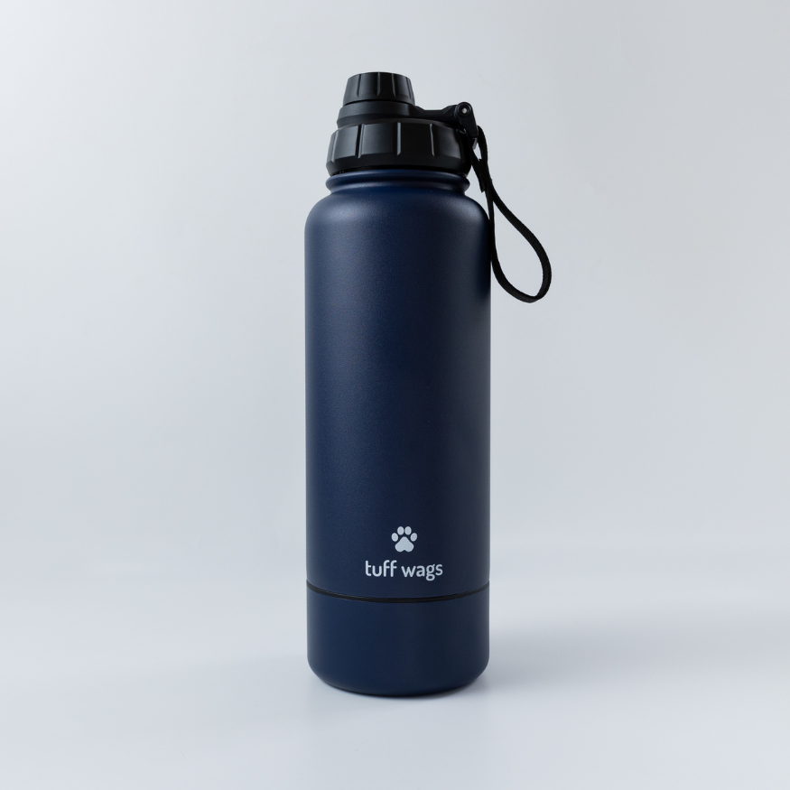 Navy Blue Bowl Bottle 1L (32 oz)